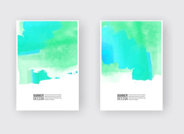 Aquarel ontwerp banners — Stockvector