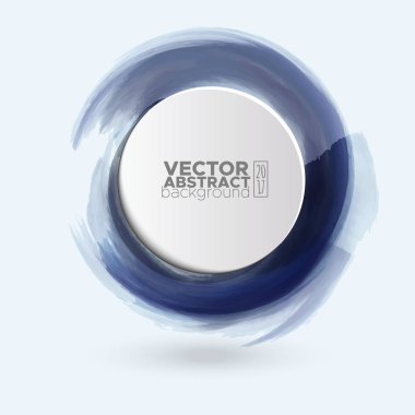 Renk mürekkep kontur beyaz yuvarlak