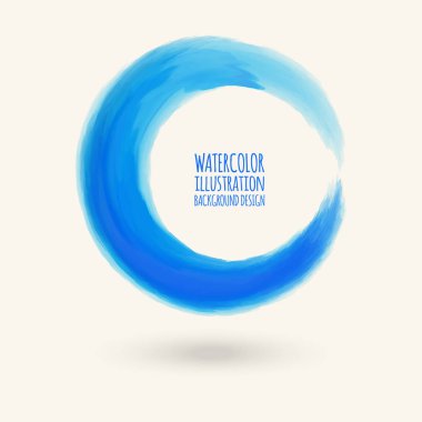 Suluboya daire doku. Vektör daire öğeleri