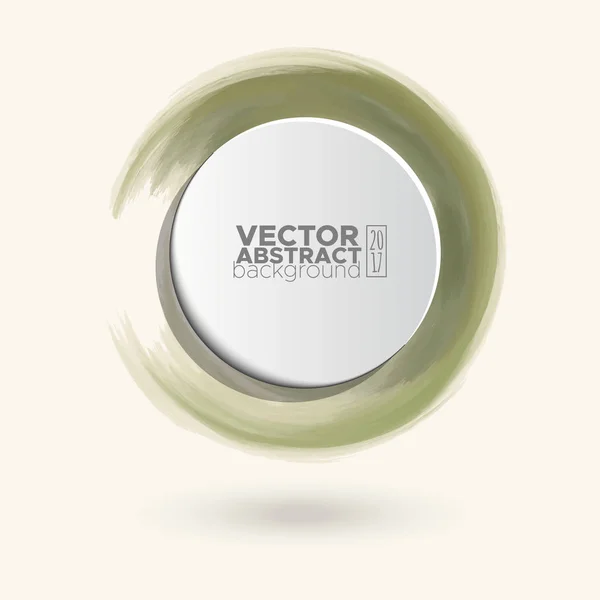 Színes tinta kerek fehér stroke — Stock Vector