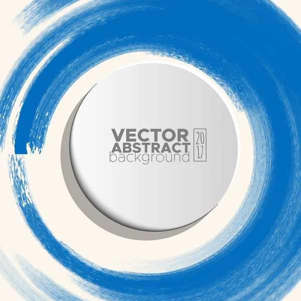 Colore inchiostro colpo rotondo sul bianco — Vettoriale Stock