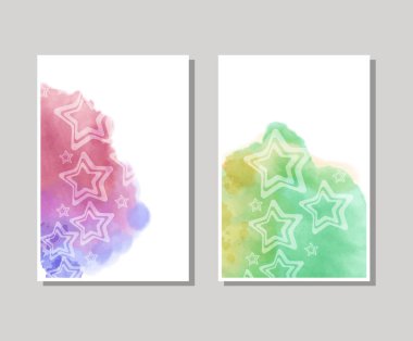 Vektör renk afiş. suluboya arka plan