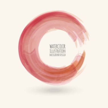 Suluboya daire doku. Vektör daire öğeleri