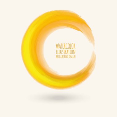 Suluboya daire doku. Vektör daire öğeleri