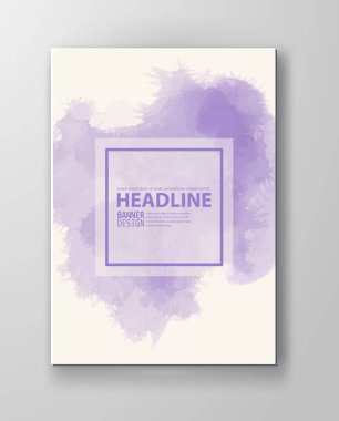 Suluboya mor renk tasarım afiş