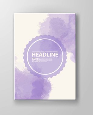 Suluboya mor renk tasarım afiş