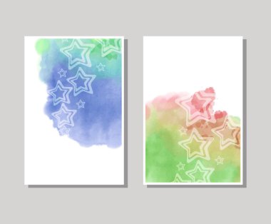 Vektör renk afiş. suluboya arka plan