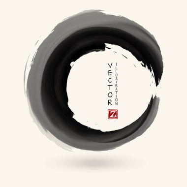 vektör siyah mürekkep yuvarlak kontur