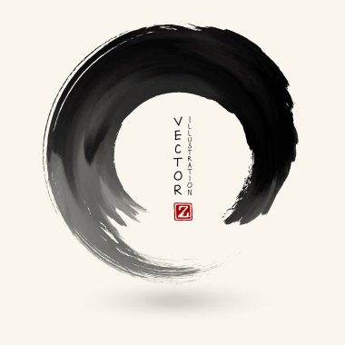 vektör siyah mürekkep yuvarlak kontur