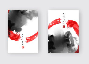 Kırmızı ve siyah arka plan ile mürekkep uyarıları