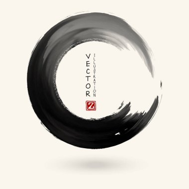 vektör siyah mürekkep yuvarlak kontur