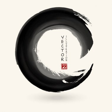 vektör siyah mürekkep yuvarlak kontur