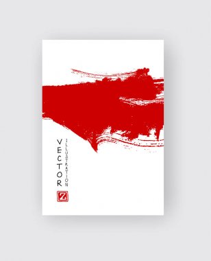 vektör kırmızı mürekkep fırça darbesi