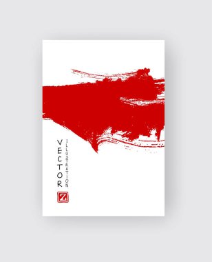 vektör kırmızı mürekkep fırça darbesi