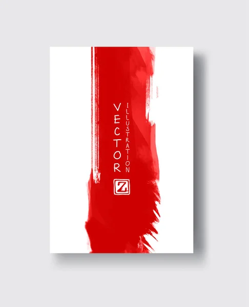 Vector tinta roja cepillo carrera — Vector de stock