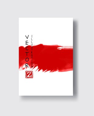 vektör kırmızı mürekkep fırça darbesi