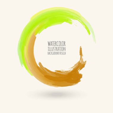 Suluboya daire doku. Vektör watercoluor daire elemanları tasarımı için.