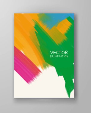 parlak lekeleri yapılan vektör renkli afiş