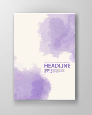 Suluboya mor renk tasarım afiş