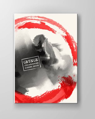 Kırmızı ve siyah arka plan ile mürekkep uyarıları