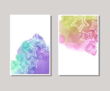 Vektör renk afiş. suluboya arka plan