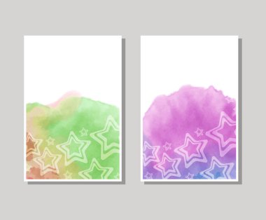 Vektör renk afiş. suluboya arka plan