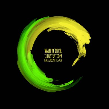 Neon boya soyut yuvarlak. Parlayan retro çerçeve.