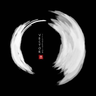 vektör siyah mürekkep yuvarlak kontur