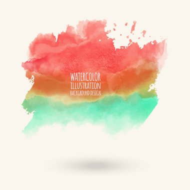 Beyaz arka plan üzerinde soyut suluboya blob.