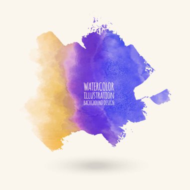 Beyaz arka plan üzerinde soyut suluboya blob.