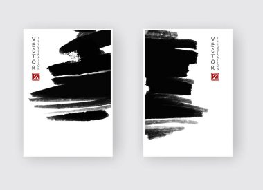 vektör siyah mürekkep fırça darbesi