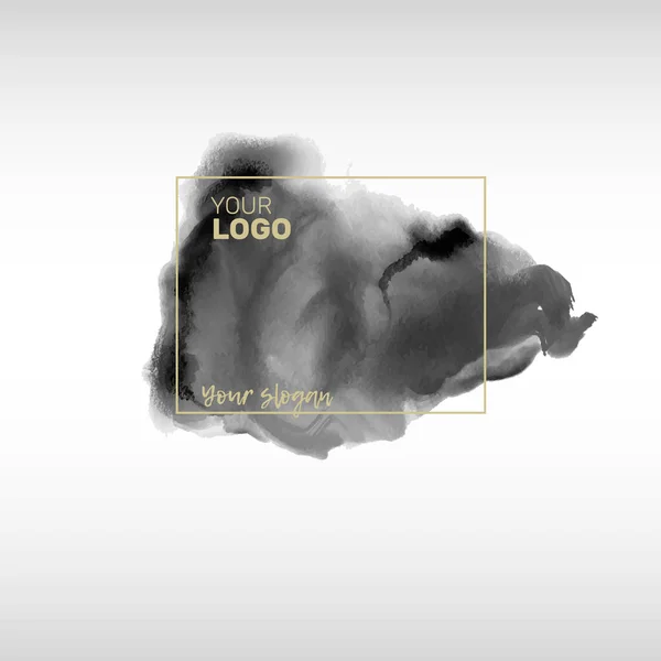 黒インクでロゴのデザイン — ストックベクタ