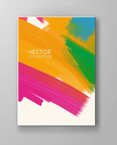 Vetor colorido banner feito de manchas brilhantes — Vetor de Stock