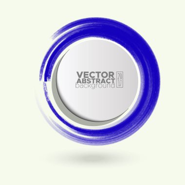 Fırça renk suluboya yuvarlak konturu pastel renk arka plan üzerinde. Grunge daire lekeleri vektör çizim