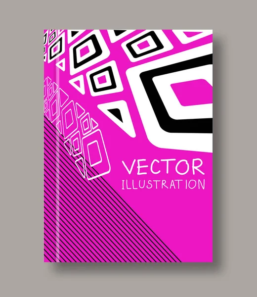 Geometric Ethnic Abstract Color Flyer Brochures Unusual Color Shapes Style — Stock Vector