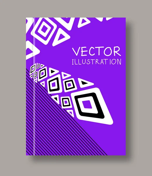 Geometrische Ethnische Abstrakte Farbe Flyer Broschüren Ungewöhnliche Farbformen Stil Design — Stockvektor