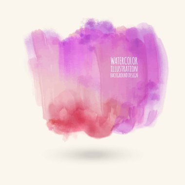 Beyaz zemin üzerine kırmızı suluboya soyut. Gazetede sıçramasına renk. Çizilmiş bir koludur. Vektör çizim.