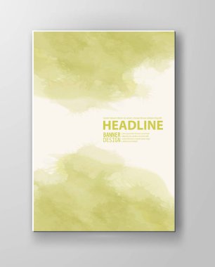 Sulu boya renk tasarım afiş. Vektör çizim
