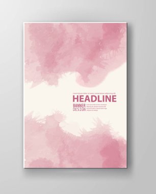 Sulu boya renk tasarım afiş. Vektör çizim