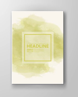 Sulu boya renk tasarım afiş. Vektör çizim