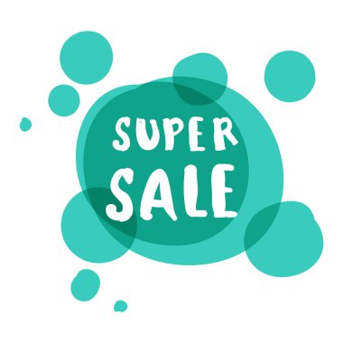 Düz renk daire tasarım süper satış çıkartmaları. Online alışveriş, ürün promosyonlarını, Web ve mobil web sitesi rozetleri, reklamlar, yazdırma malzeme için vektör çizimler.