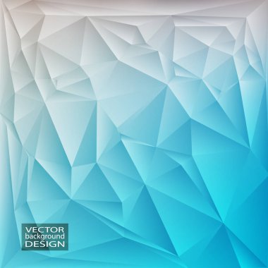 Yeşil mavi geometrik renkli üçgenler ile. Degrade mozaik desen bulanık. Vektör çizim.