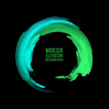 Neon boya soyut yuvarlak. Parlayan retro çerçeve. Vintage floresan daire sembolü. Club, bar veya Cafe siyah bir duvar için bir işaretçi yakma. Reklam, işaret, poster, afiş tasarım öğesi. Vektör çizim