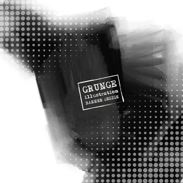 Αφηρημένο Φόντο Μελανιού Μονοχρωματικός Σχεδιασμός Χρωμάτων Grunge Εικονογράφηση Διανύσματος — Διανυσματικό Αρχείο