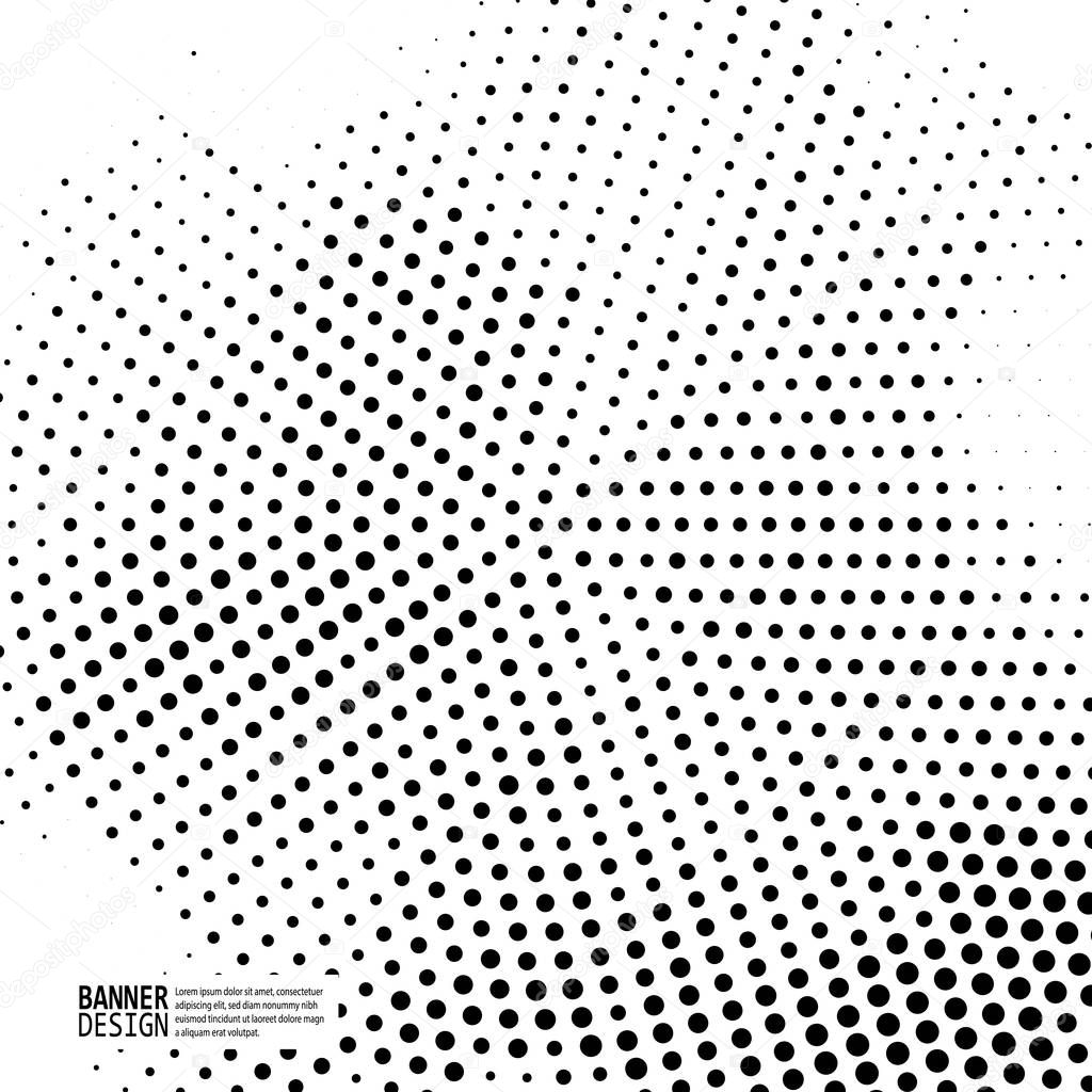Monochrome halftone pattern dot background texture overlay grunge distress. Vector illustration.