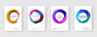 En az tasarım kapakları. Soğuk boya yuvarlar.