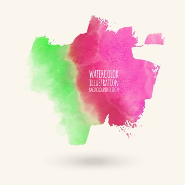 Beyaz arka plan üzerinde soyut parlak suluboya blob. Gazetede sıçramasına renk. Elle çizilmiş. Vektör çizim.