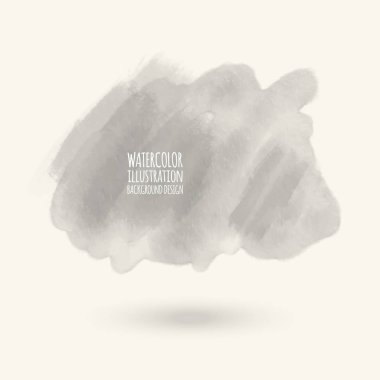 Vektör gri renk fırça darbeleri. Sulu Boya tek renkli Grunge elemanları izole. Duman fırçalar tasarımınız için. Serbest el. Mürekkep sıçrama. Akrilik damgası. Vektör çizim