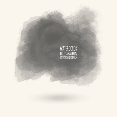 Vektör gri renk fırça darbeleri. Sulu Boya tek renkli Grunge elemanları izole. Duman fırçalar tasarımınız için. Serbest el. Mürekkep sıçrama. Akrilik damgası. Vektör çizim