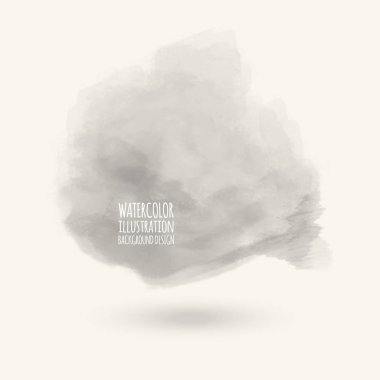 Vektör gri renk fırça darbeleri. Sulu Boya tek renkli Grunge elemanları izole. Duman fırçalar tasarımınız için. Serbest el. Mürekkep sıçrama. Akrilik damgası. Vektör çizim